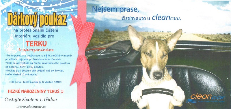 dárkový poukaz čištění auta praha